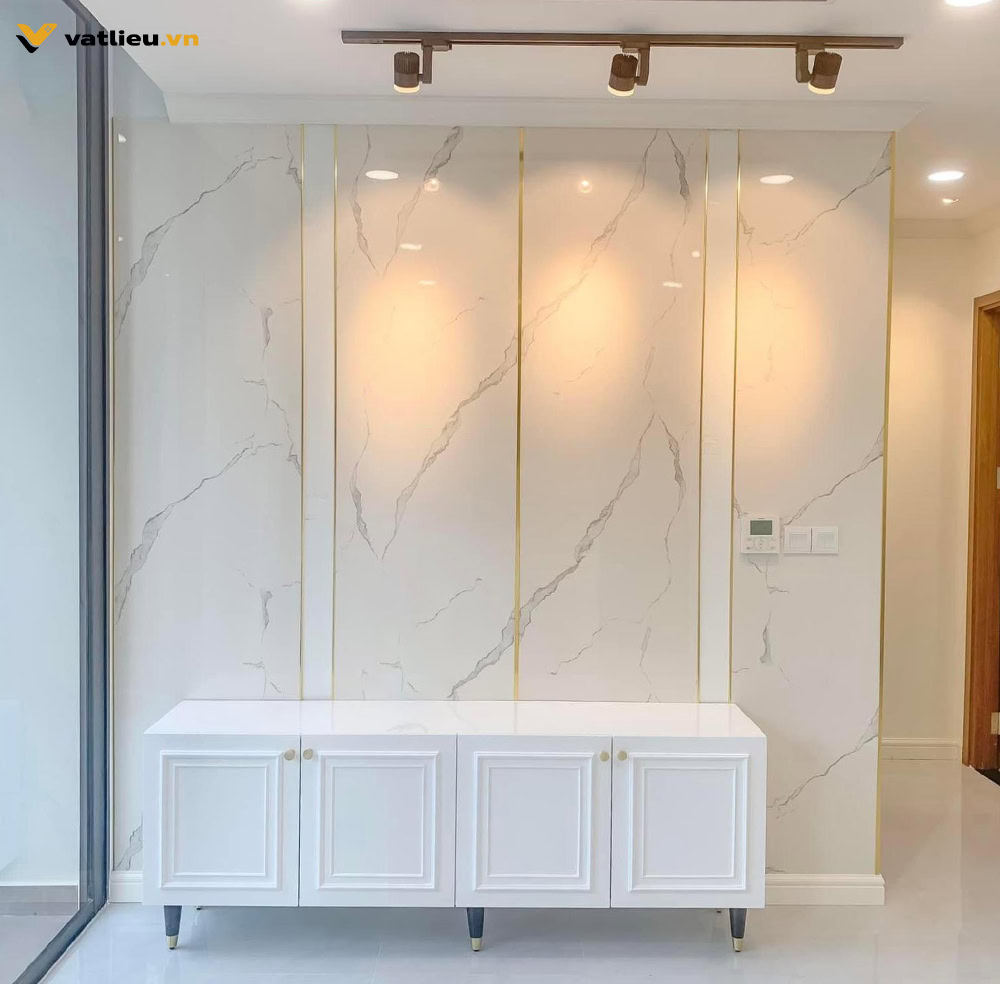 Tấm nhựa giả đá Kosmos trang trí căn hộ chung cư